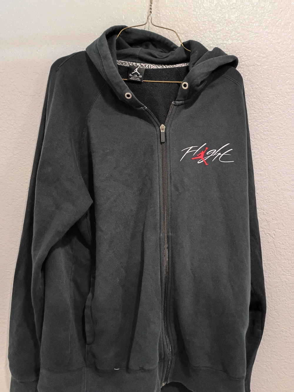 Jordan Flight Black Zip-Up Hoodie